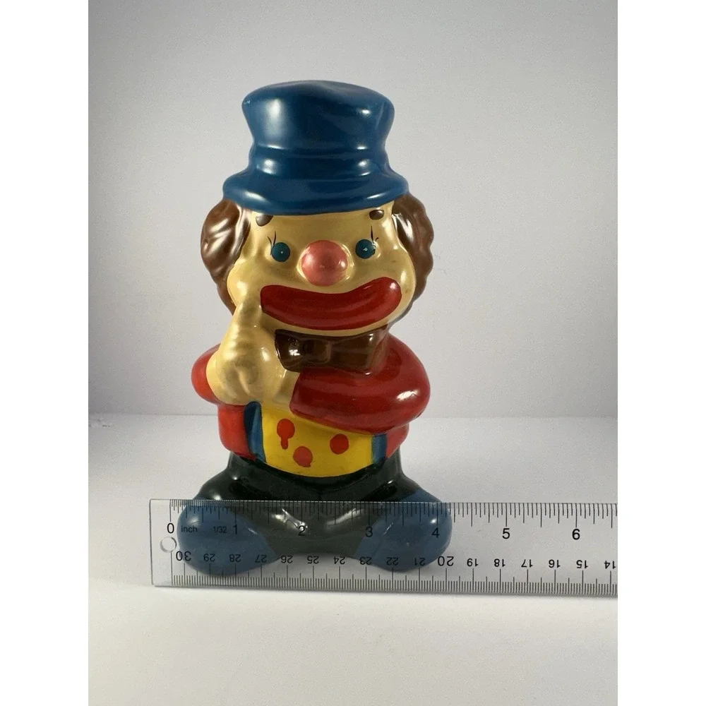 Vintage Smiling Clown Piggy Bank with Stopper‎